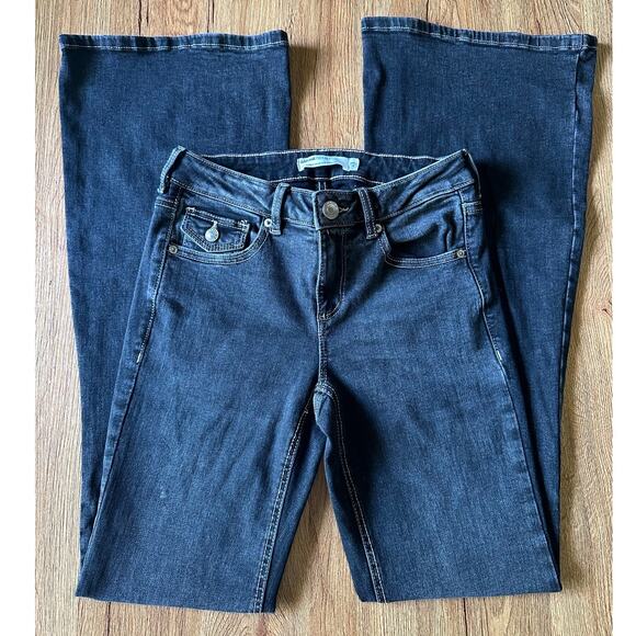 Garage Black Low Rise Flare Jeans Size 3/26 - Picture 1 of 7